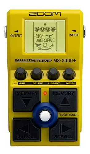 Zoom Pedal Para Guitarra Multiefeitos Stompbox Ms-200d+ Yellow
