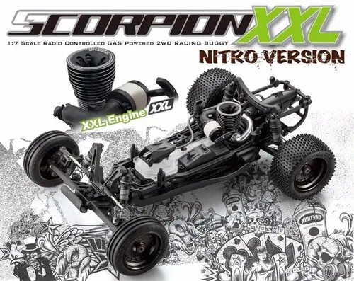Automodelo Kyosho Scorpion Xxl Gp Nitro Motor .28 Radio 2.4g