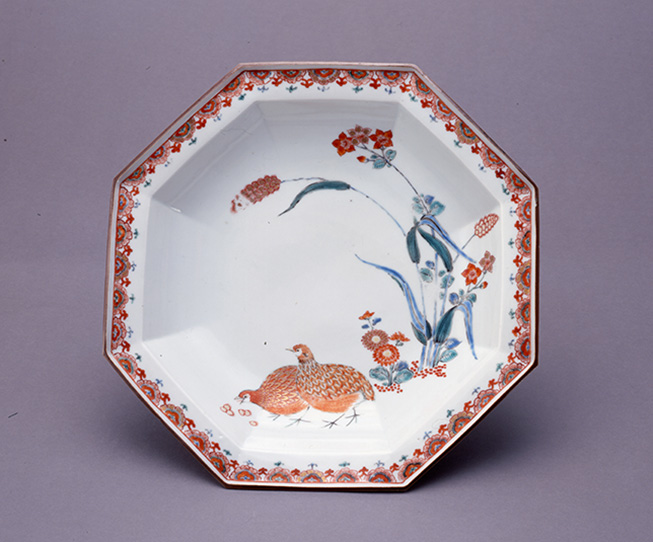 色絵粟鶉文八角鉢 ｜ おすすめの一品｜山口県立萩美術館・浦上記念館