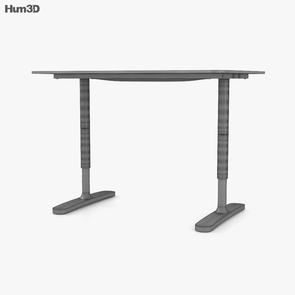 IKEA ベカント オフィスデスク ホワイト 3Dモデル - ダウンロード