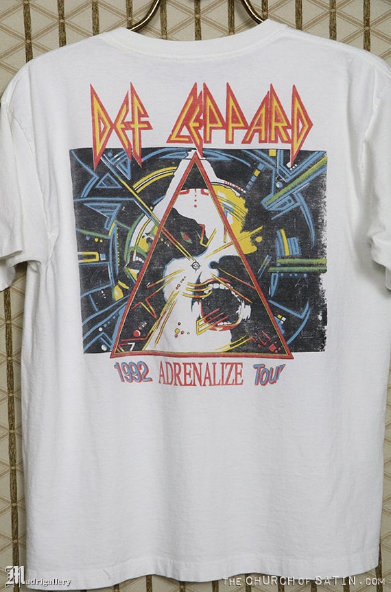 Def Leppard T-shirt, Vintage Rare White Tour Shirt, Heavy Metal
