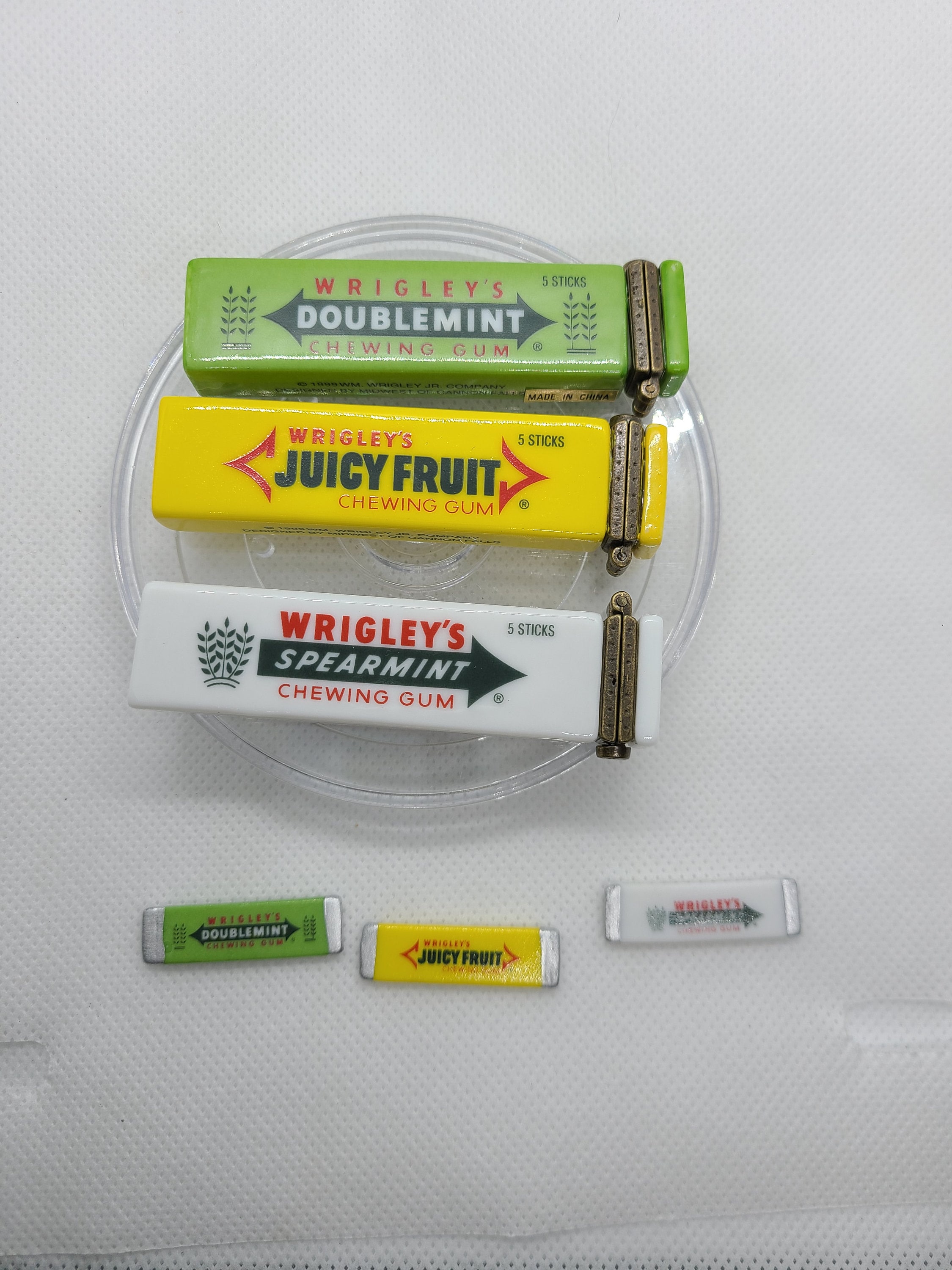 Vintage Wrigley's Gum Porcelain Hinged Trinket Box With Original