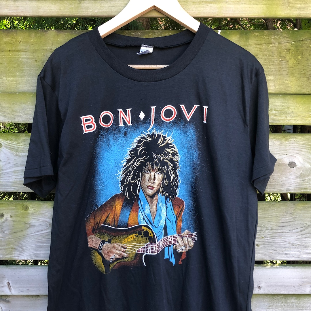 Vintage 80's Bon Jovi T-shirt New Old Stock - Etsy