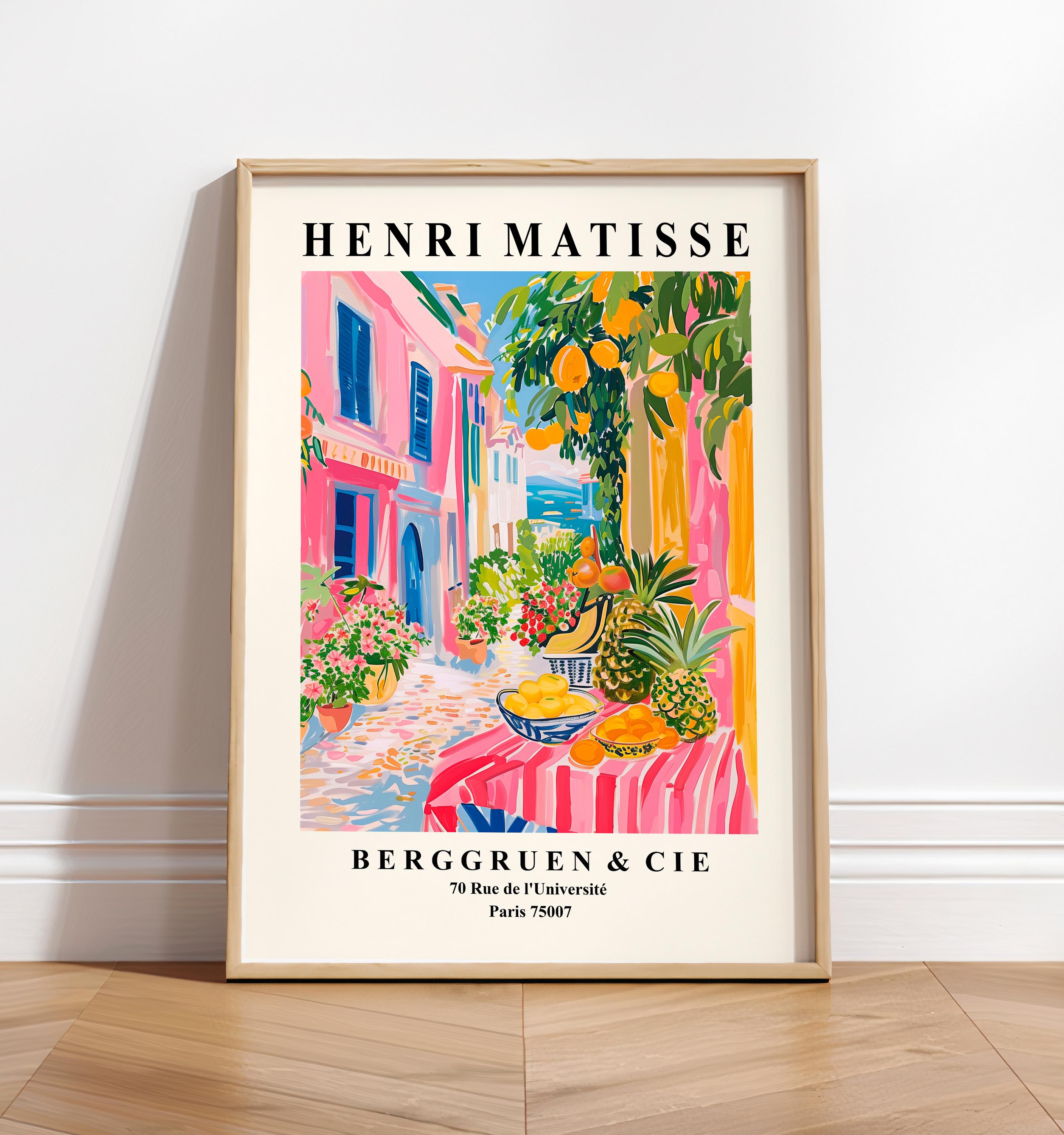 Mid Century Fruit Market Wall Art, Henri Matisse Print, Maximalist