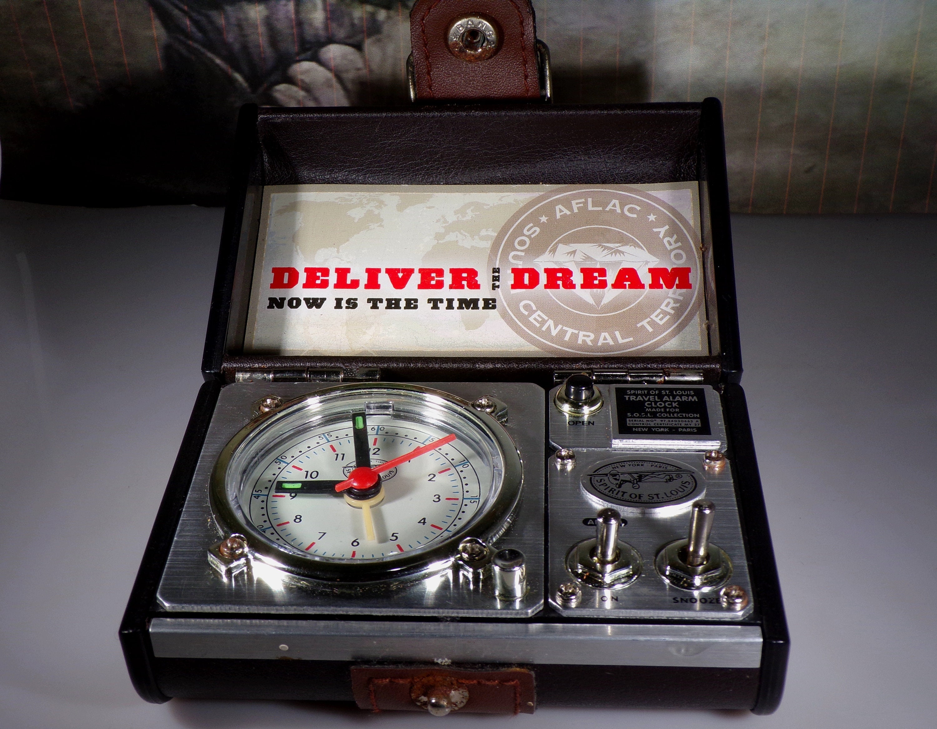 SPIRIT of ST. LOUIS Lindbergh Travel Alarm Clock in a Small