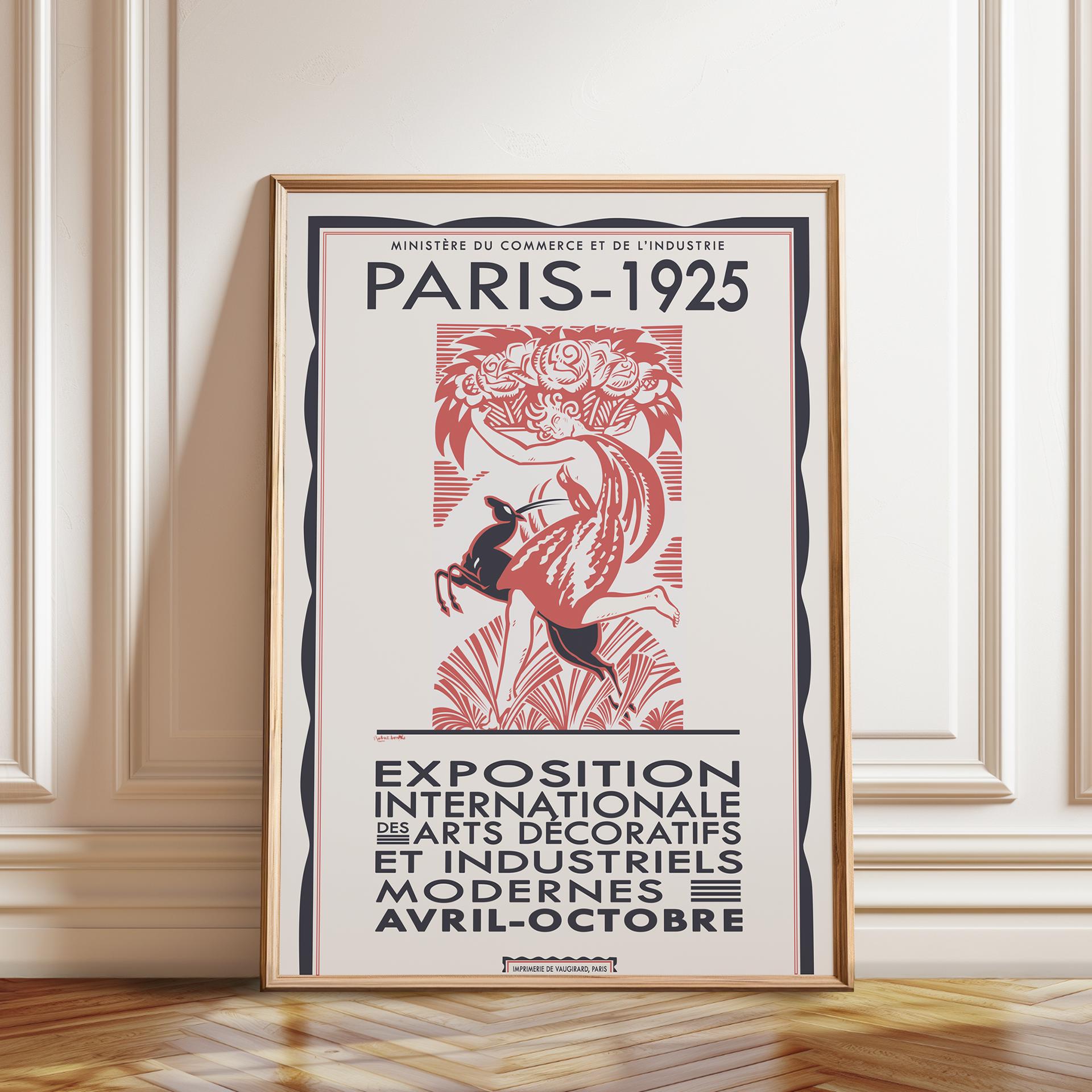 1925年パリ・アールデコ展ポスター：額入りまたはキャンバスプリント