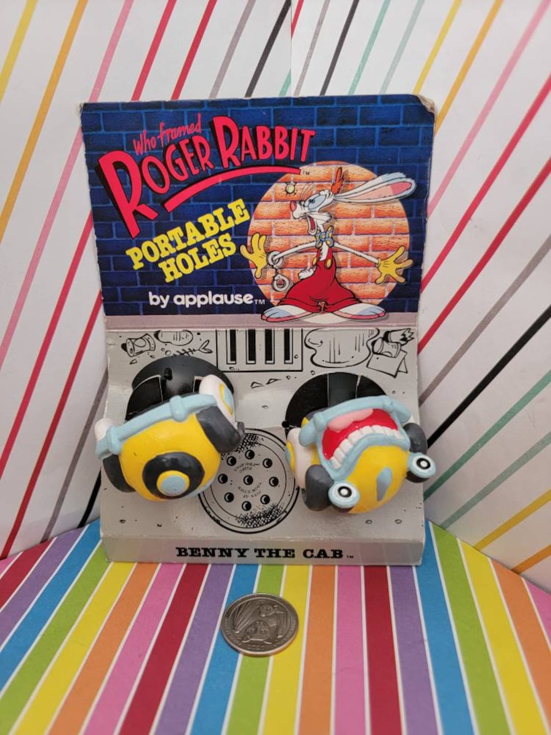 Vintage 1987 Carded Disney Roger Rabbit Benny the Cab Portable