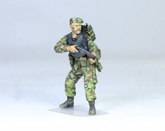 手作り塗装済みアメリカ海軍特殊部隊フィギュア：ベトナム戦争ジオラマ