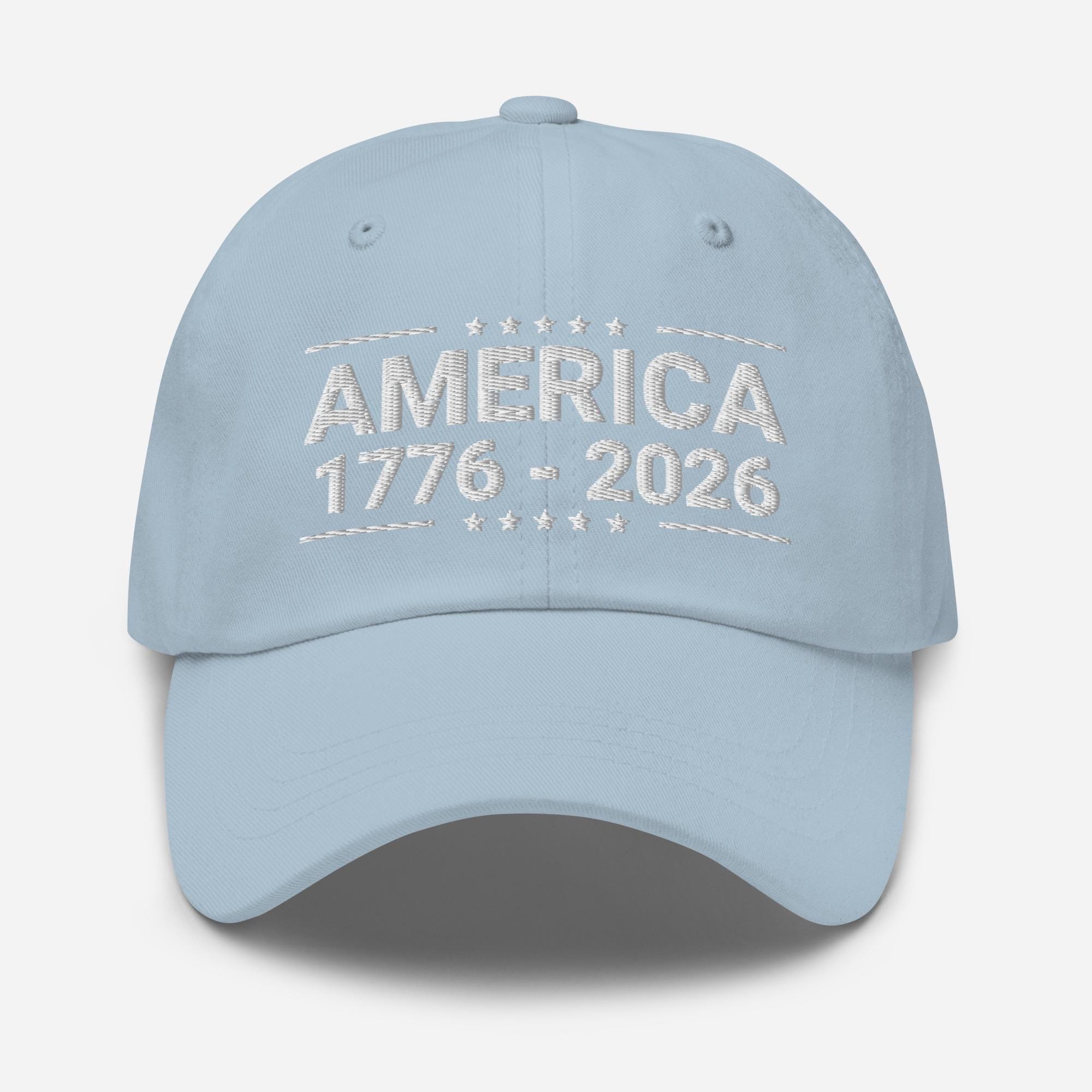 アメリカ建国250周年記念刺繍入りキャップ：1776-2026 パトリオット
