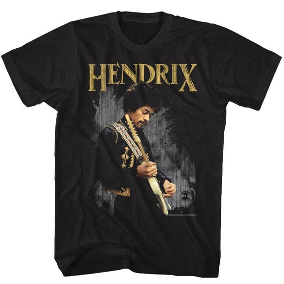 Jimi Hendrix Black Adult T-shirt - Etsy