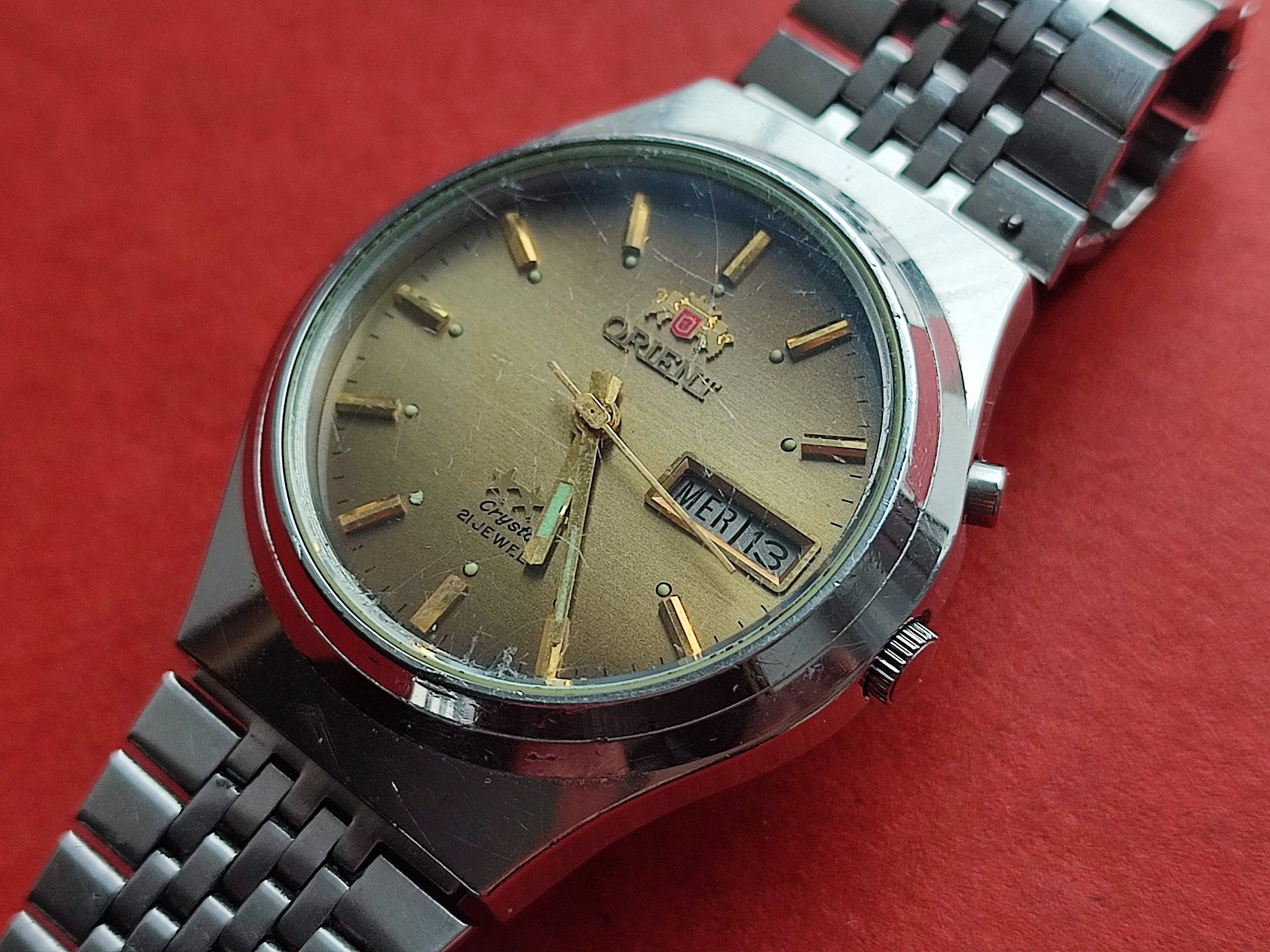 1980's ORIENT 3 Star Men's Watch Vintage Japanese Mechanical