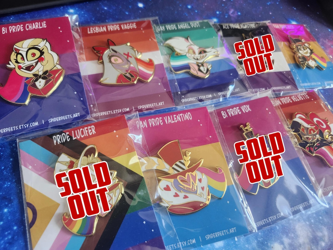 Hazbin Hotel Pride Flag Enamel Pins (fan Made) - Etsy