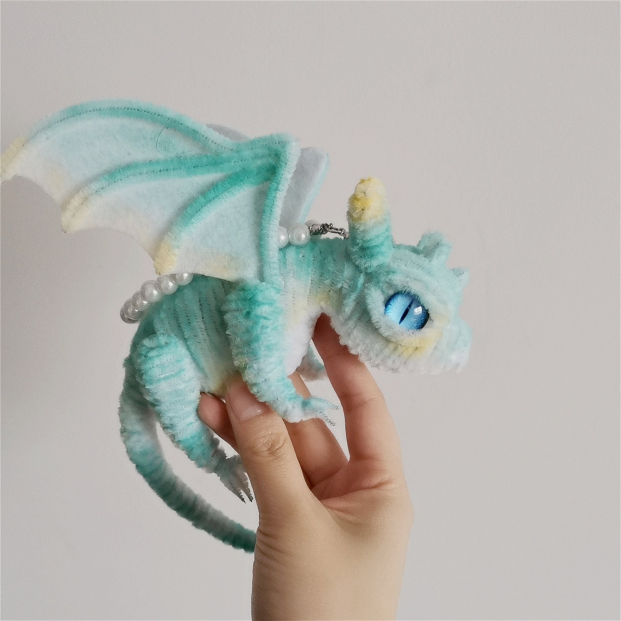 ふわふわな龍DragonドラゴンArtDollハンドメイドぬいぐるみアート