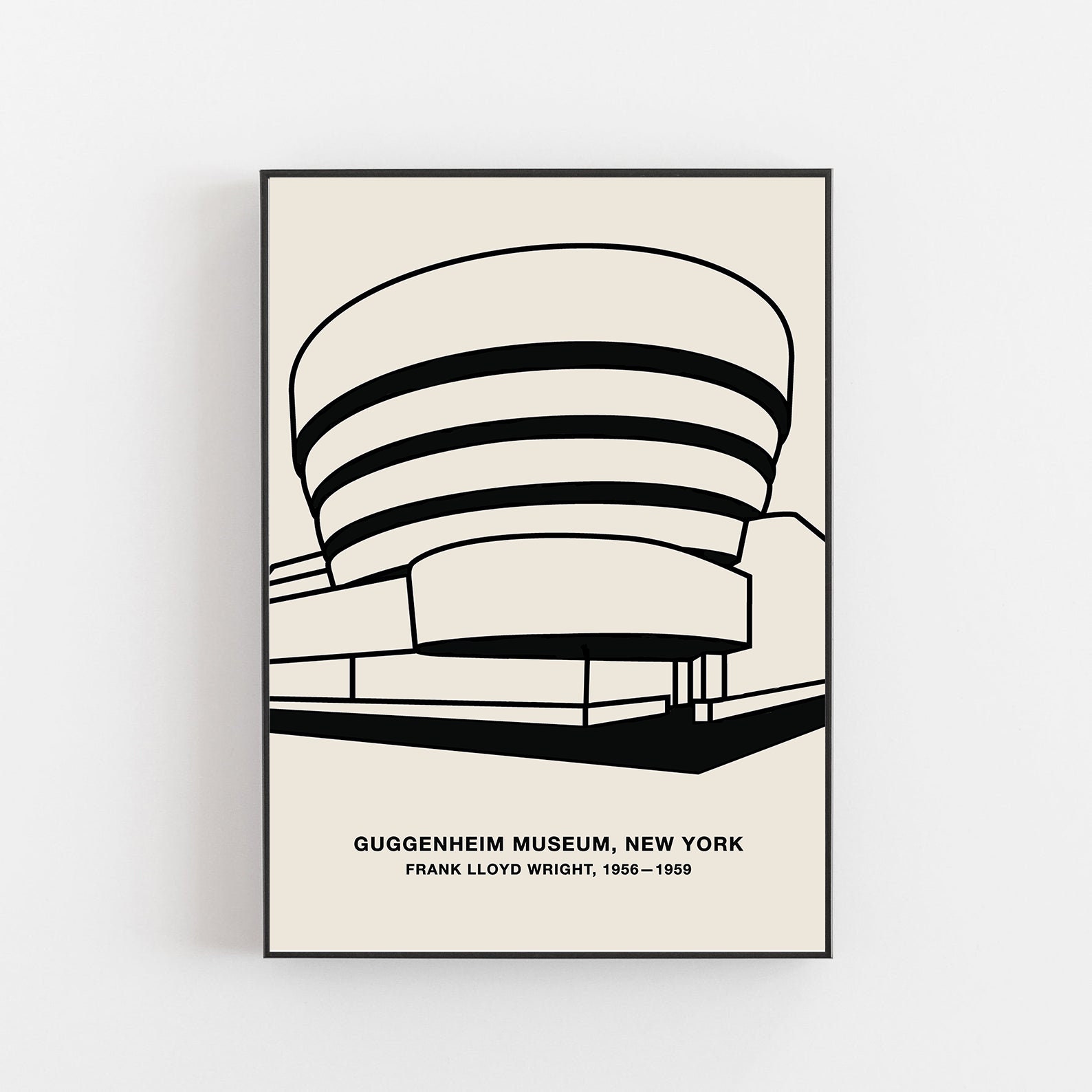 Guggenheim Museum NYC Poster, Frank Lloyd Wright Poster