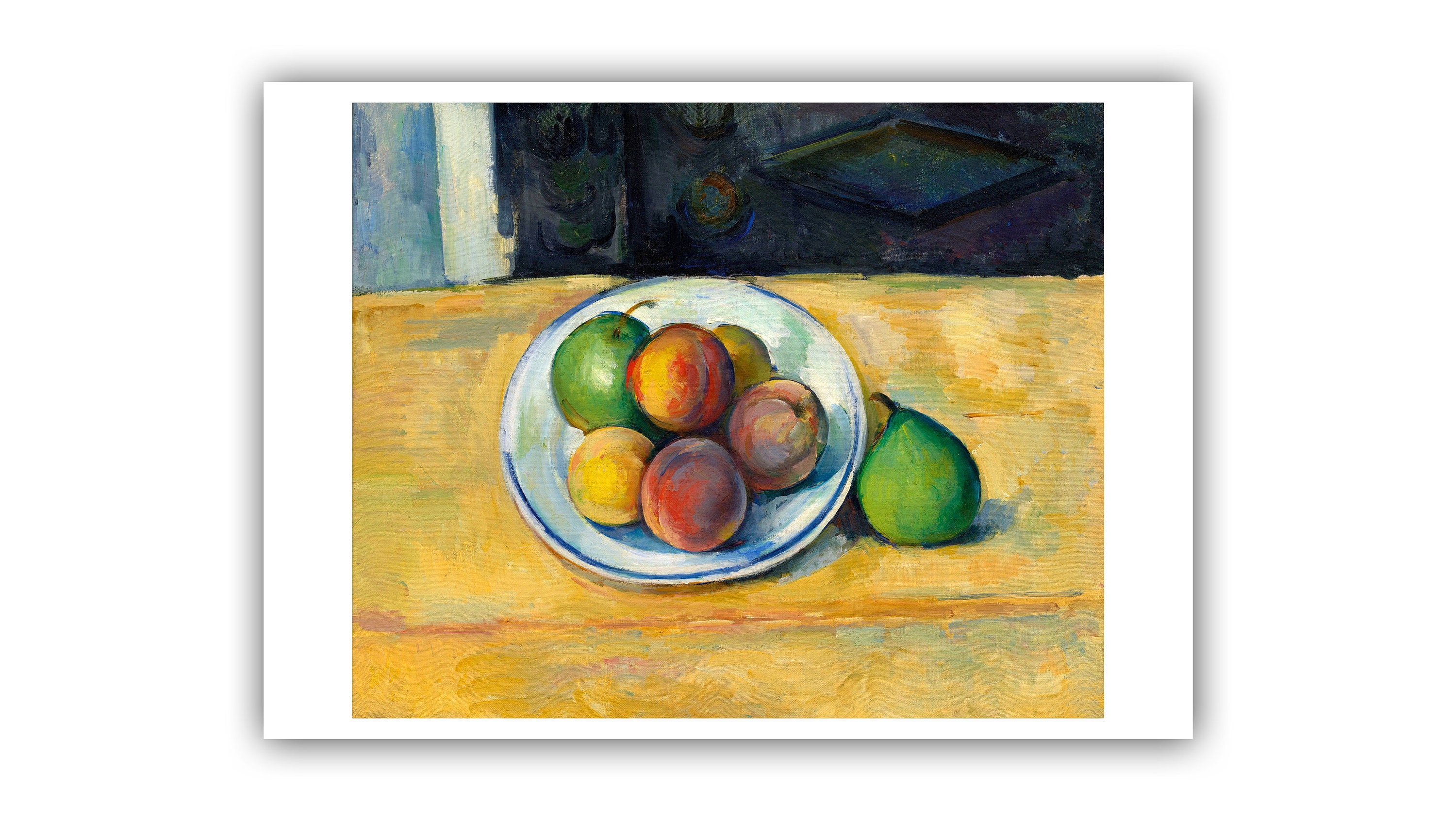 ポール セザンヌ：「果物皿のある静物画」、1879 年 - 美術館品質の