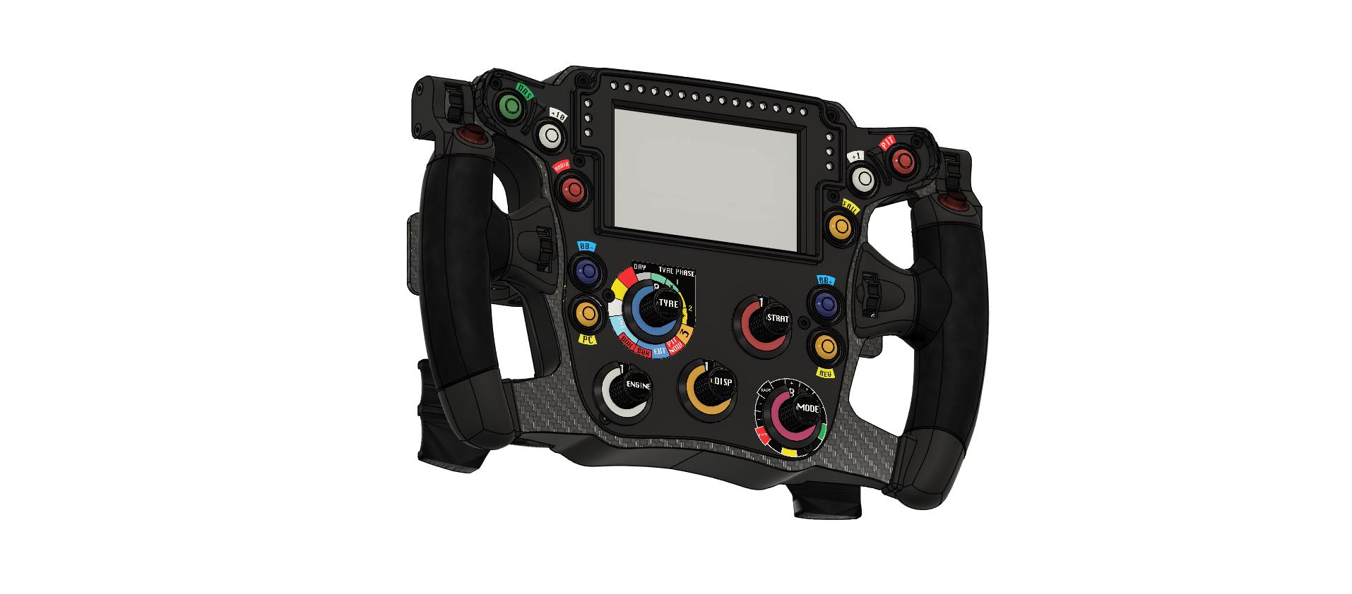 レッドブルF1ステアリングホイール3Dモデル：Sim Racing STLファイル