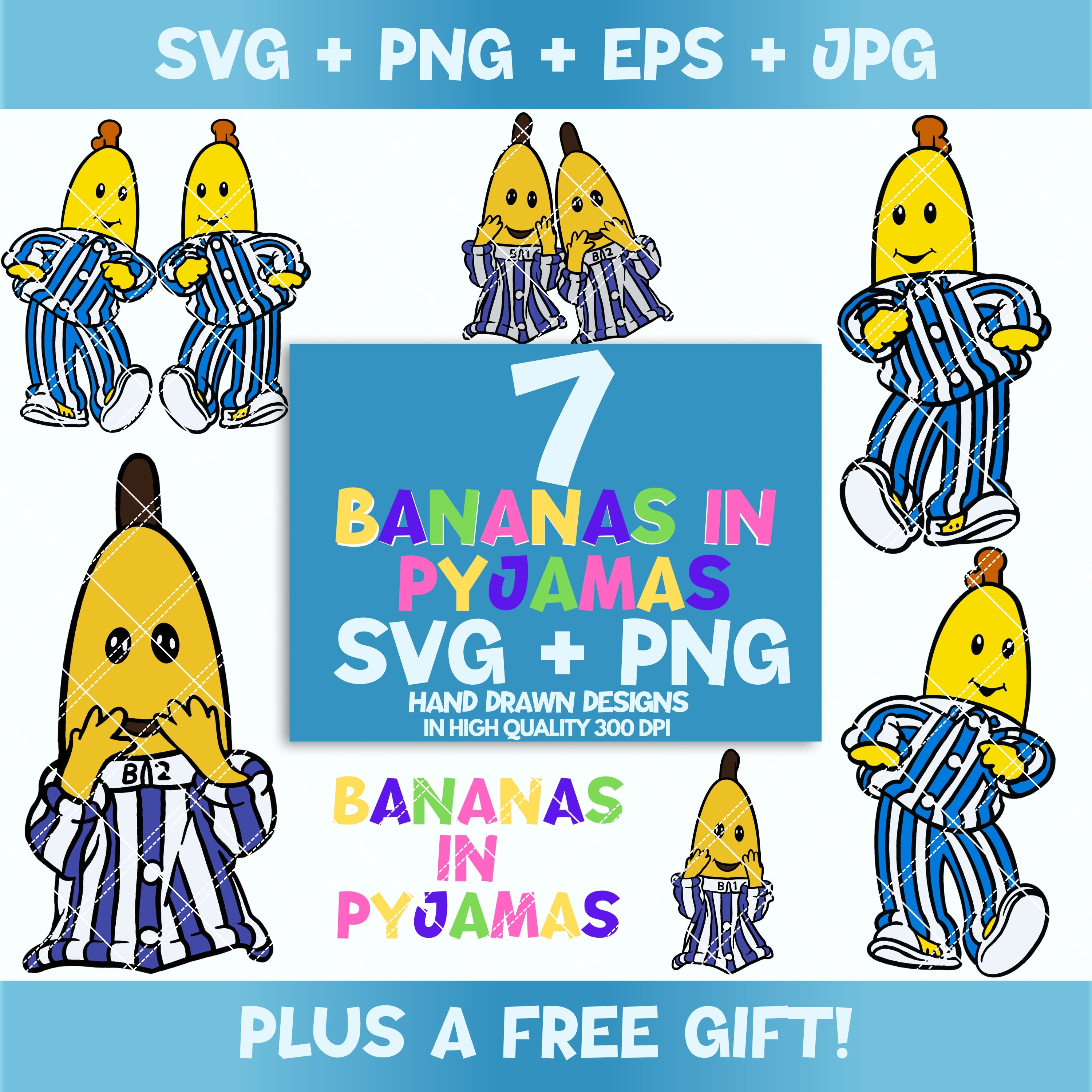 Bananas in pyjamas - Etsy 日本