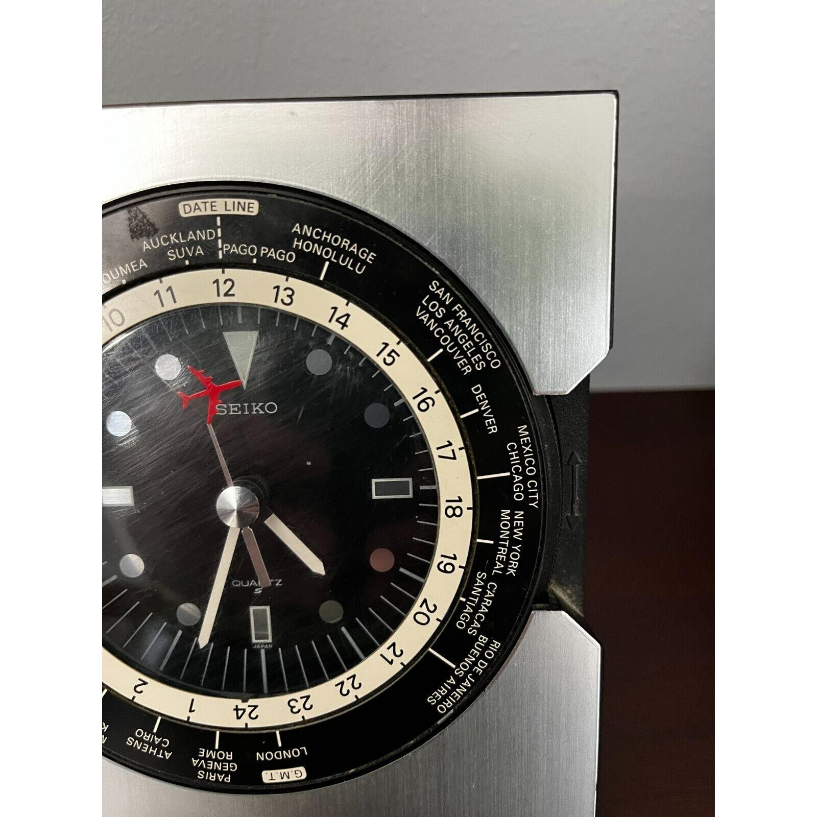 Rare! SEIKO Seikosha Toyota Promo World Time Quartz Desk Clock