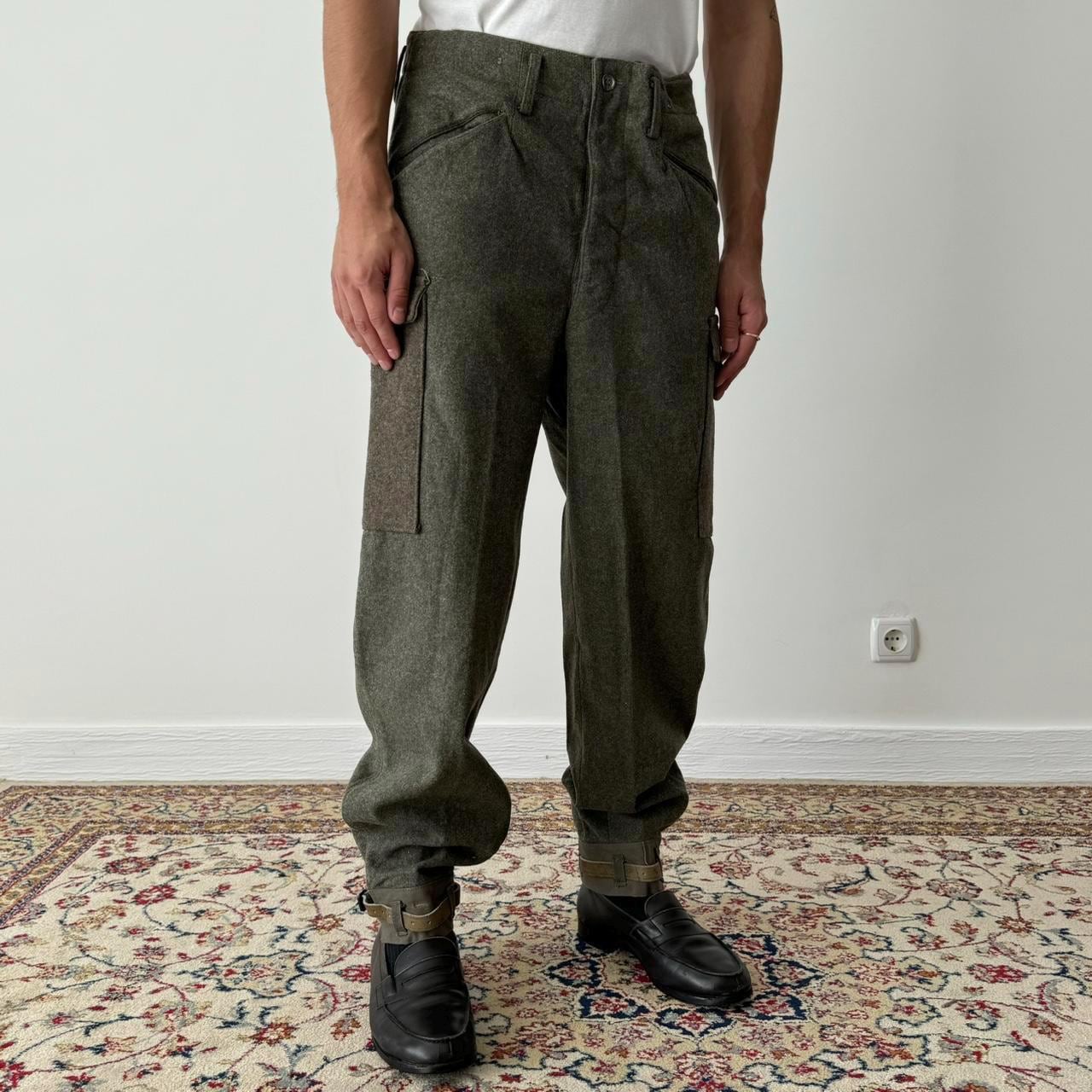 Original WW2 1940s Dated Swedish Army M39 Wool Cargo Khaki