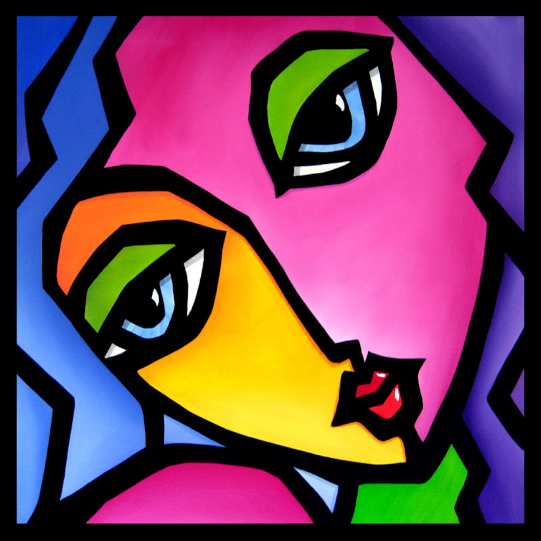 抽象画 モダンポップアート 現代ポートレート FACE by Fidostudio