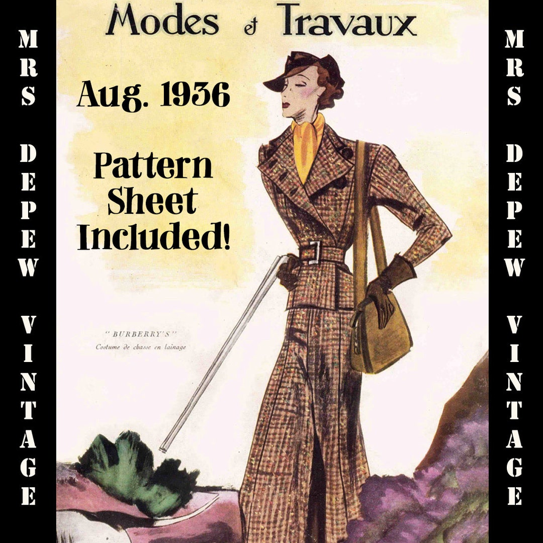 1930 年代のヴィンテージ フランスのファッション雑誌 Modes et