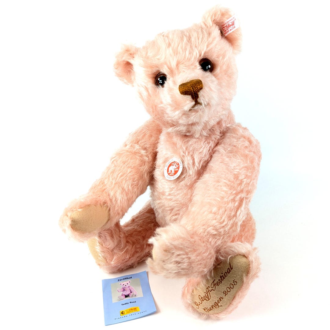 Steiff Teddy Rosé 2005 Festival Bear All Ids 17 Inches Pink