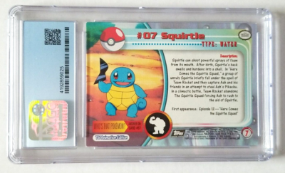 Pokemon Card Topps Chrome #07 Squirtle CGC 9 Mint (TV Animation