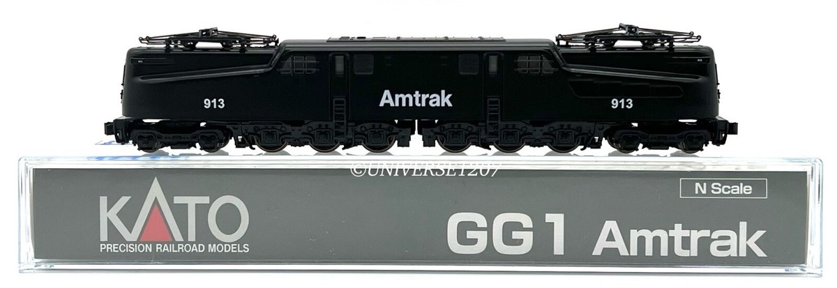 N Scale Kato 137-2021 GE GG-1 Electric Locomotive Amtrak #913