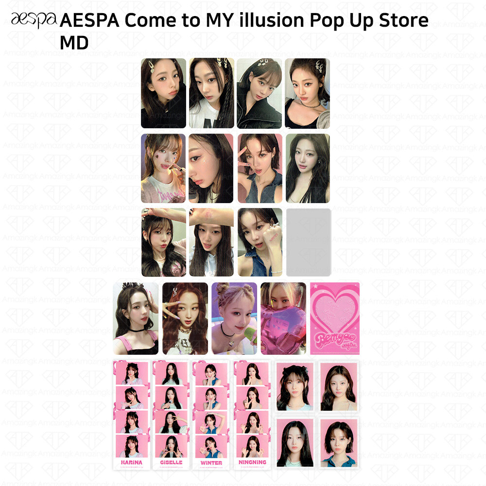 Aespa Come To My illusion Pop Up Store MD Photocard 4cut Photo ID