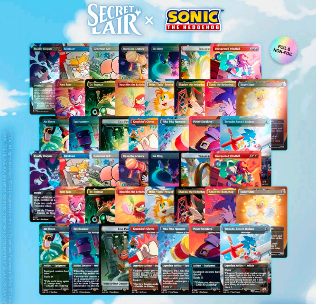 Sonic The Hedgehog x MTG Secret Lair Singles YOU PICK Foil & Non