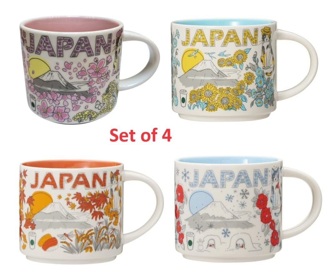 STARBUCKS Been There Series Coffee Mug Japan Exclusive Set of 4