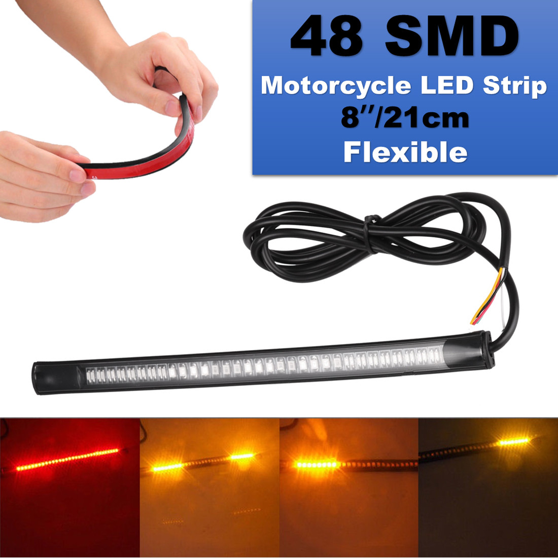 LED Strip Running Tail Light For Honda Forza Ruckus Reflex Elite