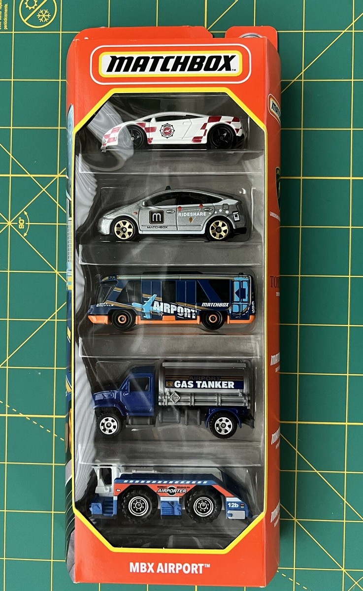 2022 MATCHBOX MBX AIRPORT 5 PACK MULTIPACK - LAMBORGHINI TOYOTA