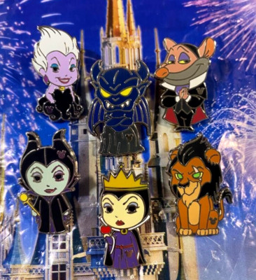 🔥2024 WDW Hidden Disney Pin Set of 6 Villains Disney Villains w