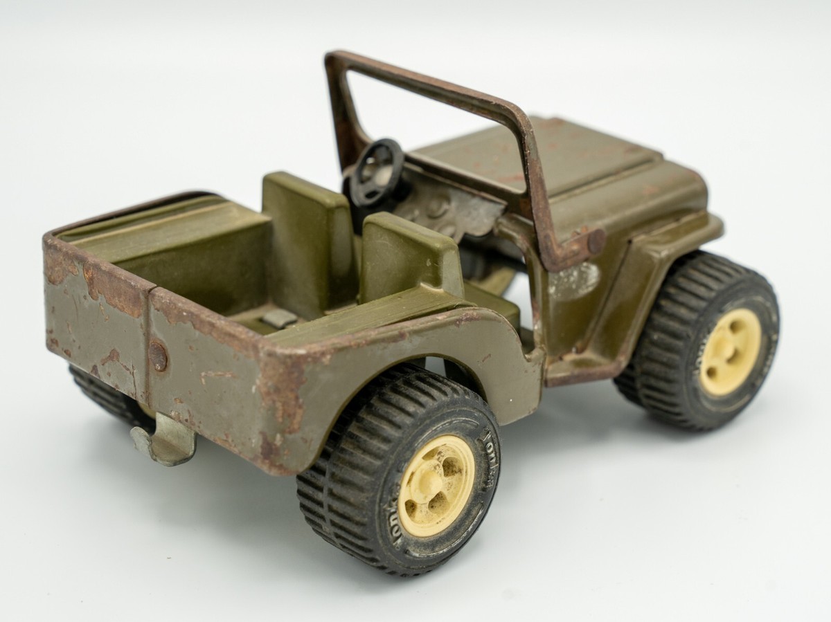 Vintage Tonka US Army Jeep Military Green Pressed Sheet Steel | eBay