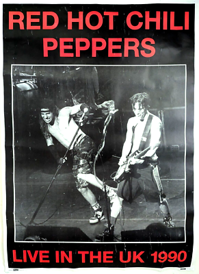 Vintage RED HOT CHILI PEPPERS Tour Poster Subway Size 1990 UK