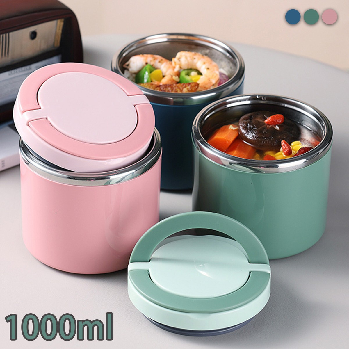1000ml Lunch Box Thermos Food Flask Bento Insulated Food Soup Jar