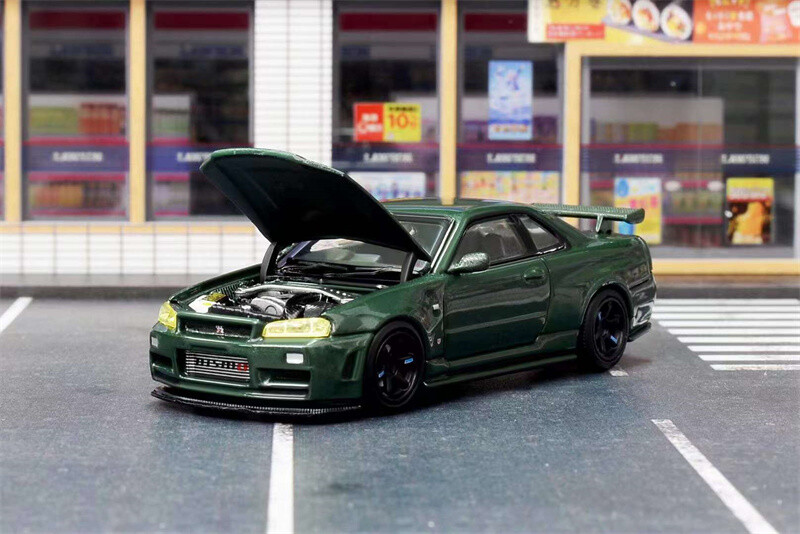 Motorhelix MH 1:64 Skyline GT-R Mk5 R34 Nismo Z-Tune Diecast Model