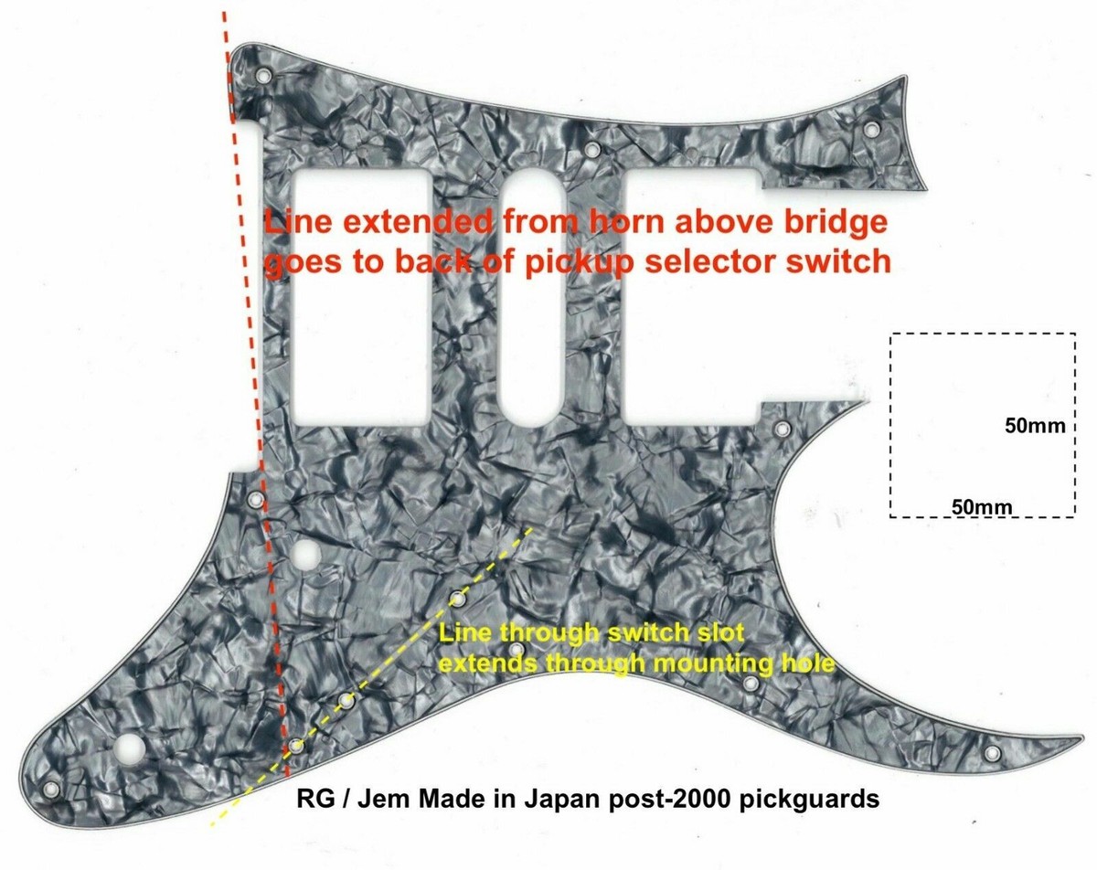 Pickguard for Ibanez RG Jem post2000 MiJ RG550 Genesis RG750 HSH