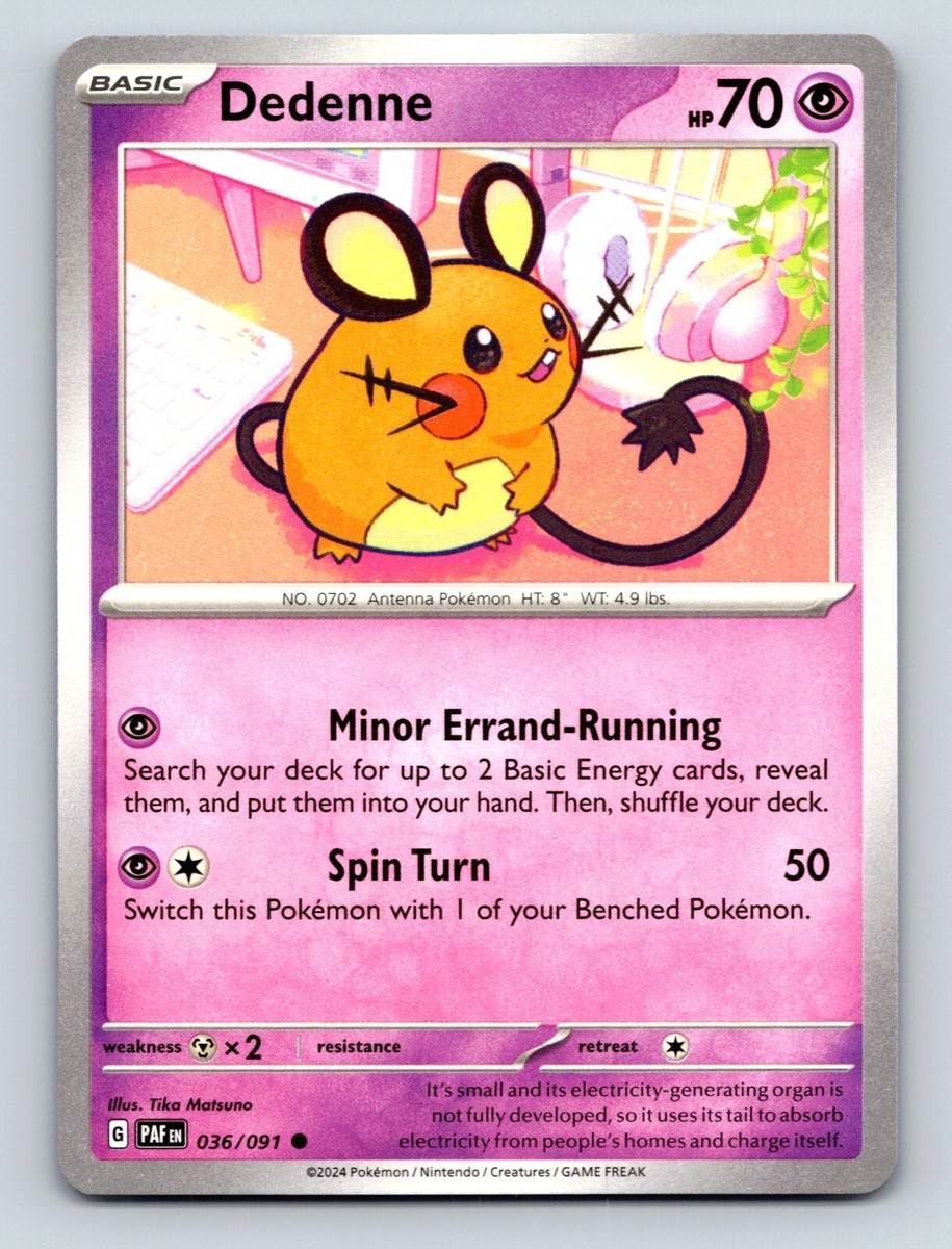 Dedenne HP 70 Minor Errand Running Attack Rarity Purple Pokémon | eBay
