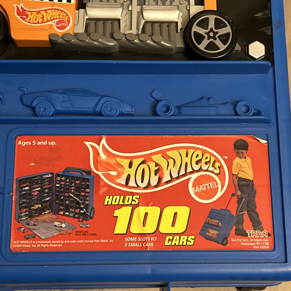 Vintage Hot Wheels Rolling Suitcase Carry Storage Case Holds 100