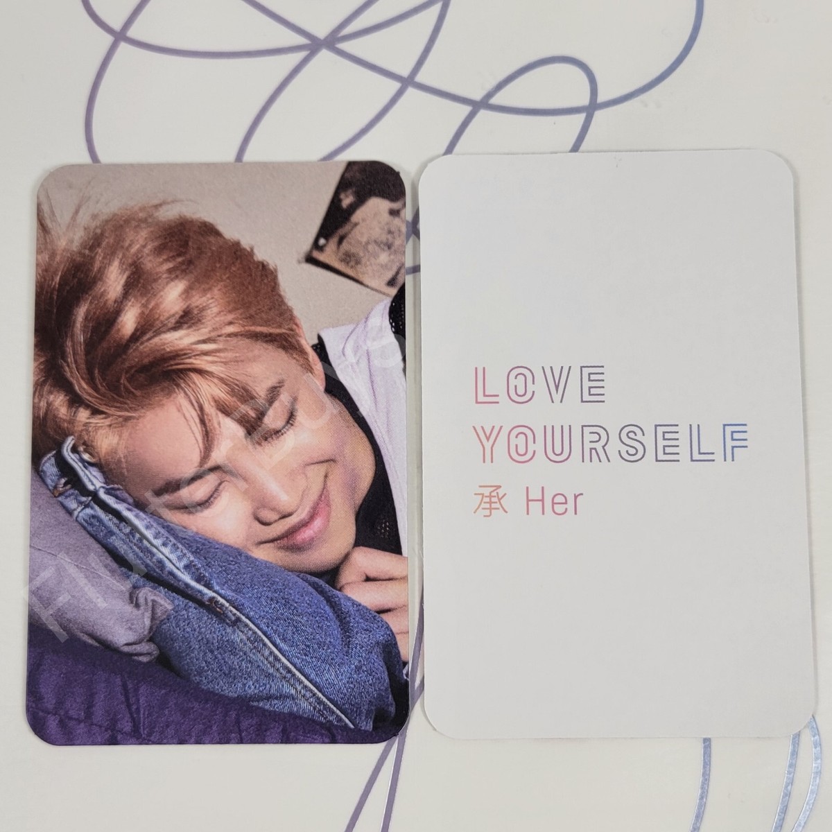 BTS Official RM KIM NAMJOON Photocard Love Yourself Her LP Vinyl