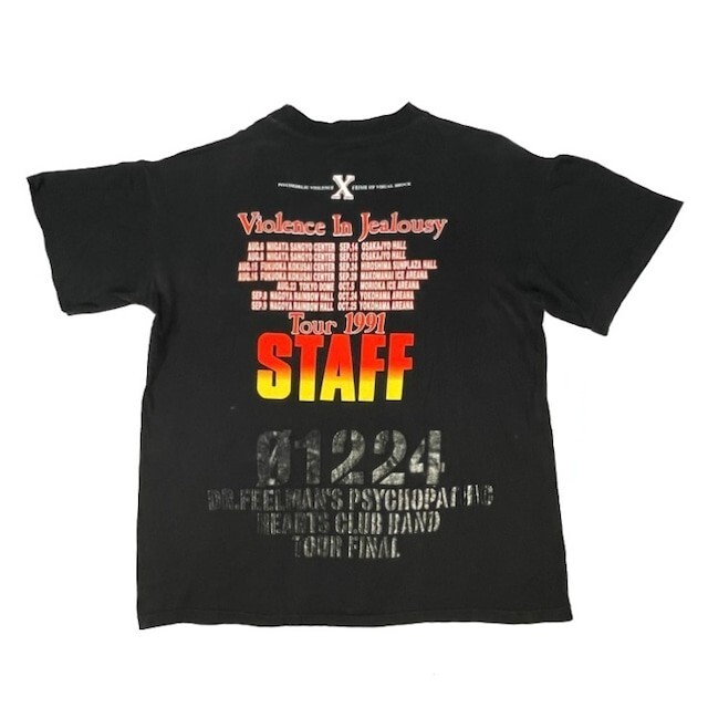 NEW X JAPAN T-Shirt L size Violence In Jealousy Tour 1991 JPN