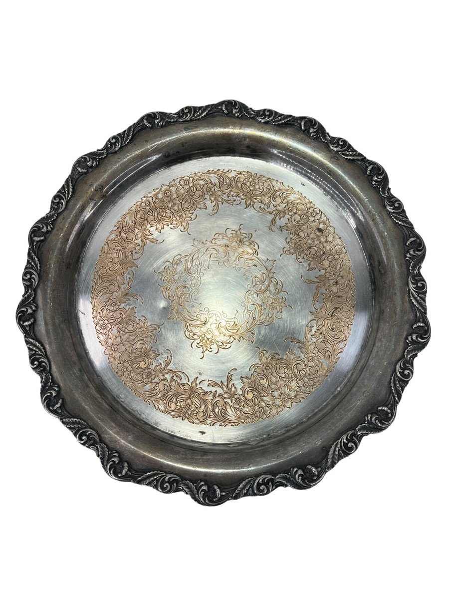 Antique Silver Serving Tray by WILCOX International Silver Co