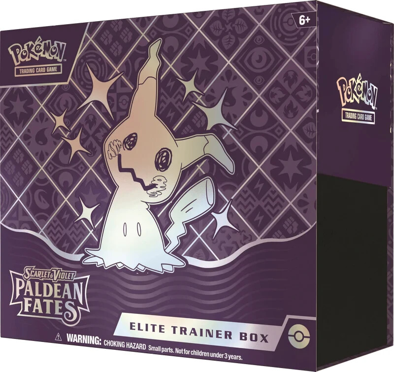 Paldean Fates Elite Trainer Box ETB New Sealed Mimikyu Scarlet