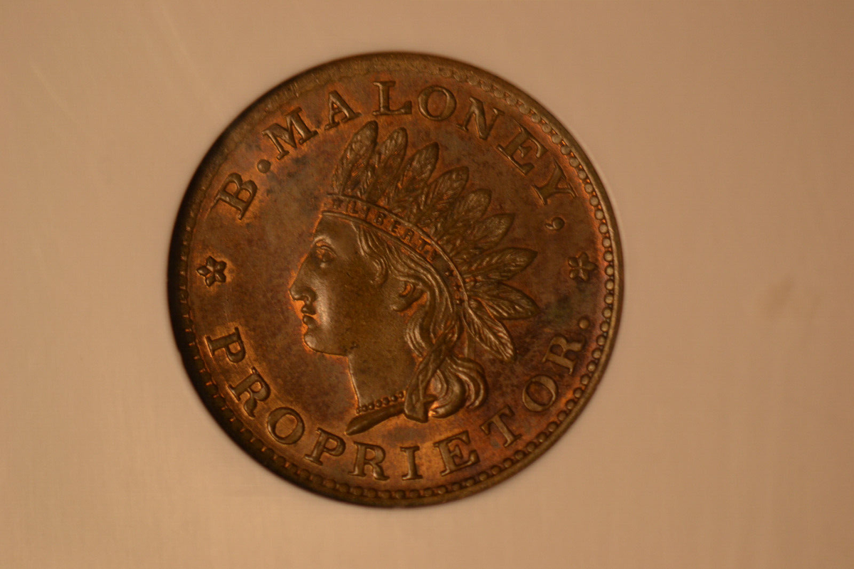 1863 B. Maloney, New York, NY, MS63 Brown NGC. Fuld-NY630AU-1a | eBay