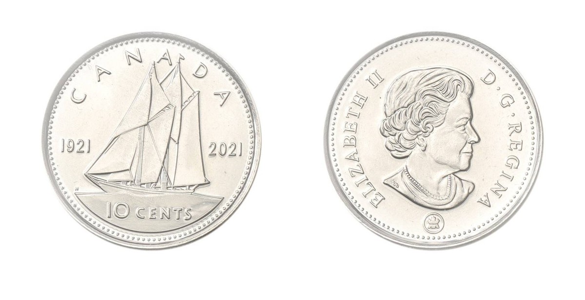 Canada 10 Cents, 2021 (1921-2021), N #308939, Mint, Commemorative