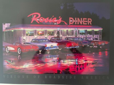 ROSIE'S DINER,VISIONS OF ROADSIDE AMERICA, RARE AUTHENTIC 1994 ART