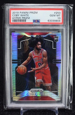 2019 Panini Hyper Prizm Coby White Rookie PSA 10 Chicago Bulls RC
