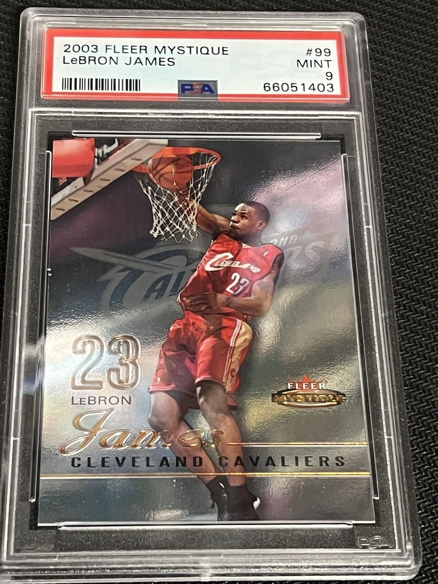 2003-04 Fleer Mystiqus LeBRON JAMES Rookie #99 328/999 Graded PSA9